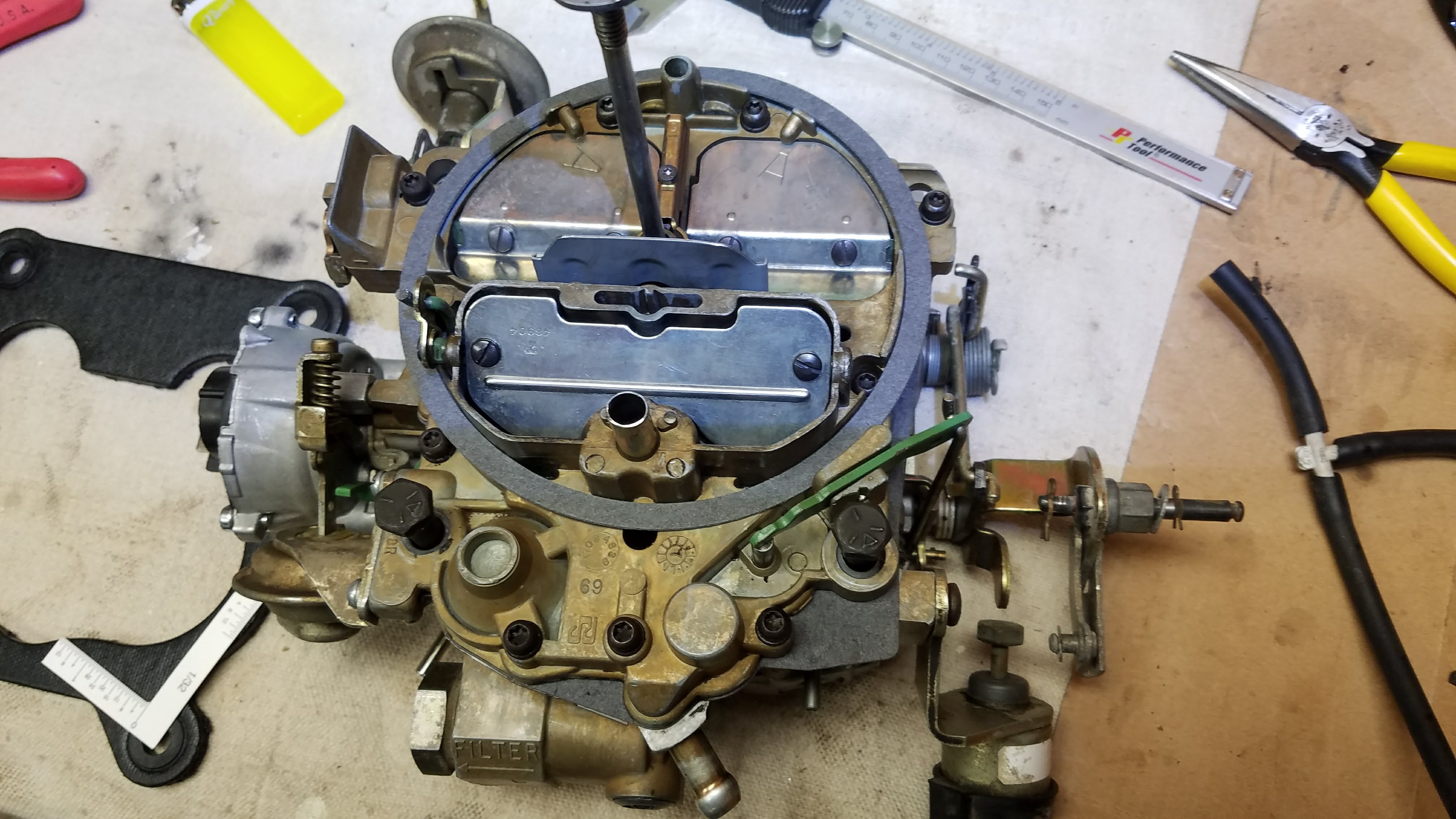 Quadrajet carb rebuild